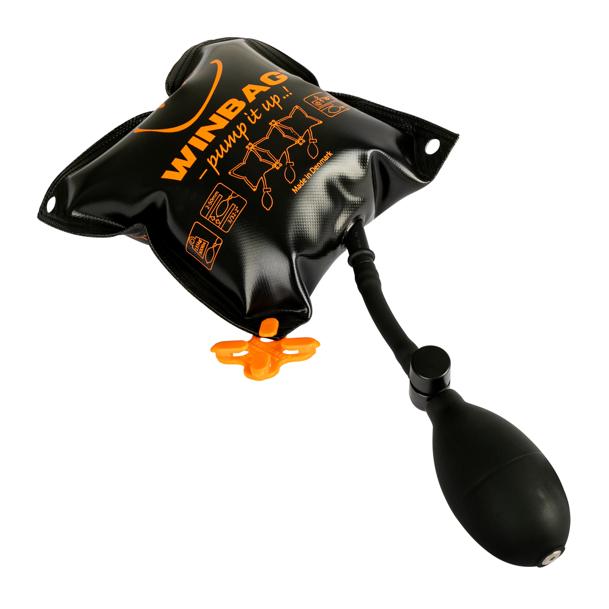 Winbag Montagekissen, schwarz/orange, Kunststoff, Tragkraft 135 kg 