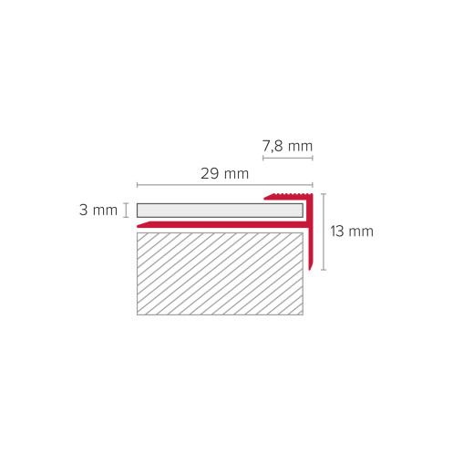 Treppenkantenprofil DESIGN Einschub